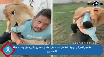 ظهور نادر في ليبيا.. إطلاق أسد على عامل مصري يثير جدل واسع هذا الأسبوع